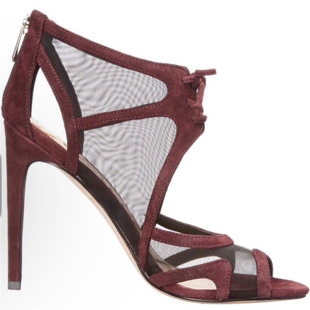 Sam Edelman Burgundy Mesh Heels